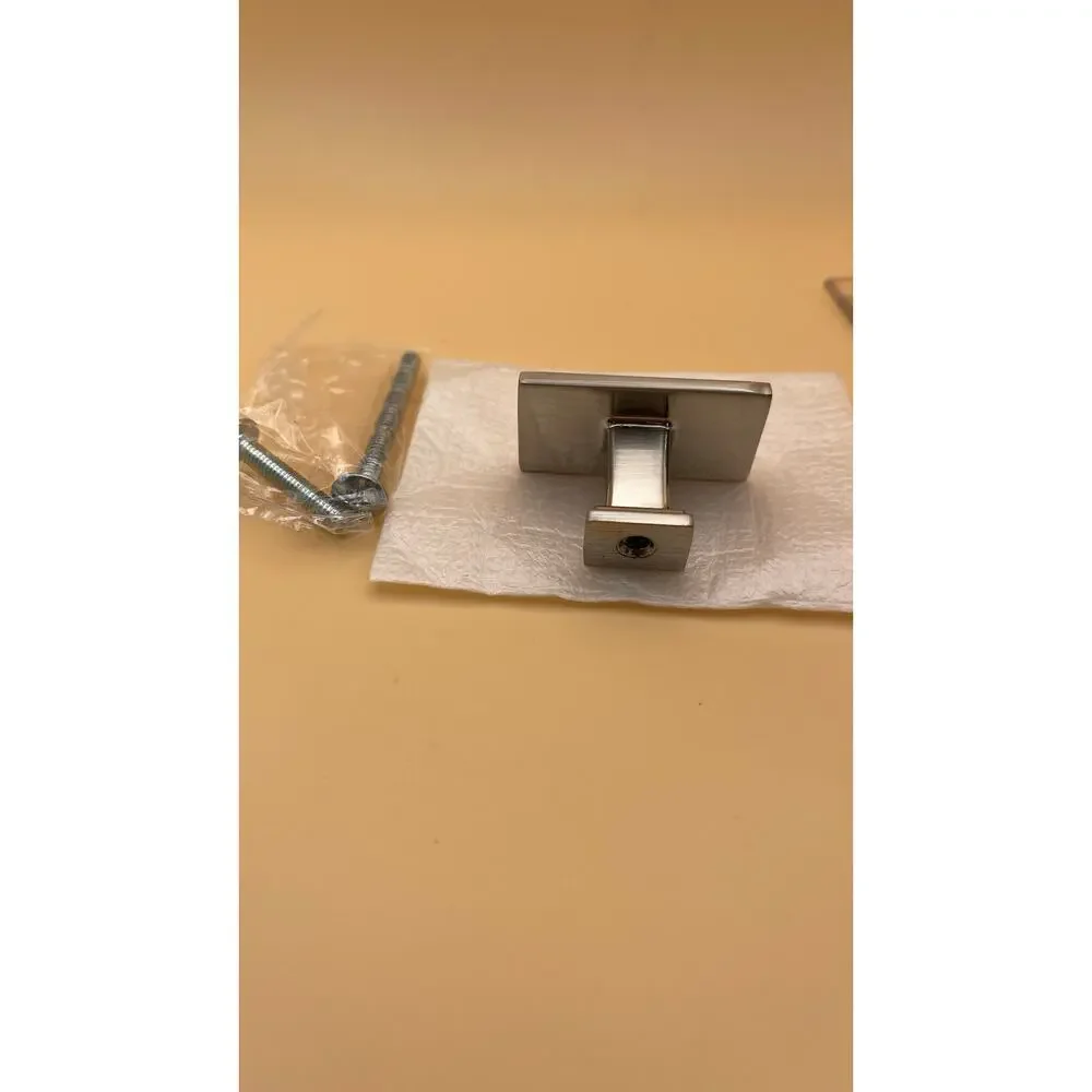 Alzassbg 6 Pack Brushed Satin Nickel Rectangle Cabinet Knobs 1.3” 32mm AL6072SN